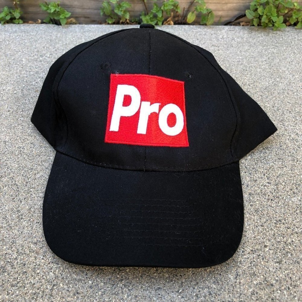 HITWEAR Pro Baseball Hat Men's Black One Size 100% Cotton Cap​​​​​​